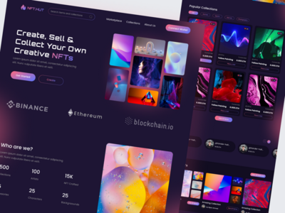 NFT Marketplace 网站登陆页面(NFT Marketplace Website Landing Page)