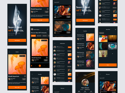 NFT 市场移动应用程序概念(NFT Marketplace Mobile App Concept)