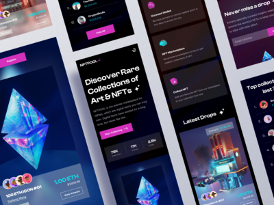 NFTPOOL - 具有响应性的 NFT 市场登陆 UI(NFTPOOL - NFT Marketplace Landing UI with Responsive)