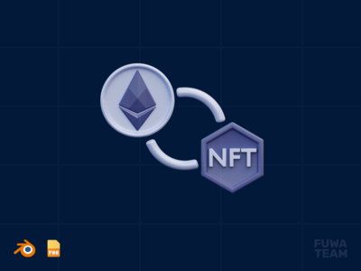 NFT 交易 - 3D NFT 插图（正面）(NFT Trade - 3D NFT illustration (front))