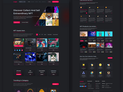 NFT 网站登陆页面模板设计(NFT Website Landing Page Template Design)