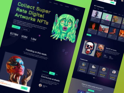 NFTX-NFT 市场登陆页面。(NFTX-NFT Marktetplace Landing Page.)