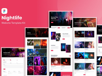 夜生活夜总会网站模板(Nightlife Nightclub Website Template)
