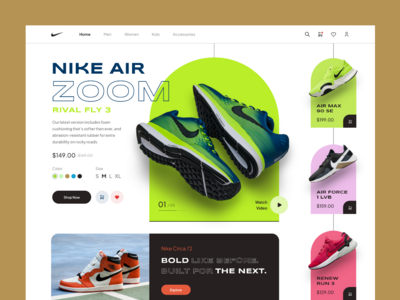 耐克 - 登陆页面设计(Nike - Landing Page Design)