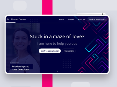 爱顾问着陆页概念(Love consultant Landing page Concept)
