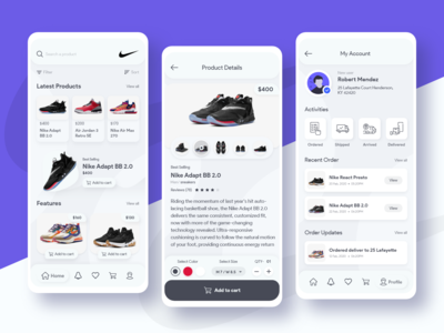 耐克移动应用重新设计概念(Nike Mobile App Redesign Concept)