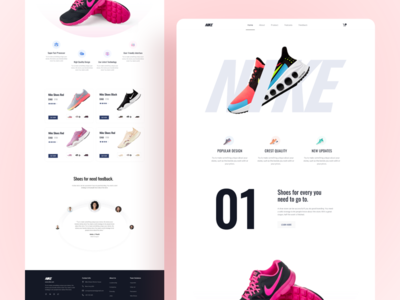 耐克鞋产品登陆页面(Nike Shoes Product Landing page)