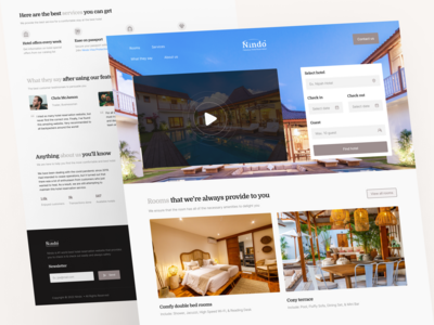 Nindo：酒店预订登陆页面(Nindo: Hotel Reservation Landing Page)