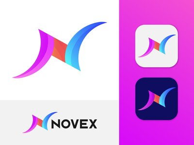 字母 N 现代标志-Novex 标志和品牌设计(Letter N Modern Logo - Novex Logo and Branding Design)
