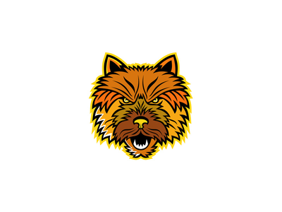 诺里奇梗吉祥物正面(Norwich Terrier Mascot Front)
