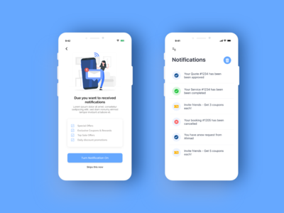 通知，通知 UIUX 移动屏幕(Notification, Notification UIUX Mobile Screen)