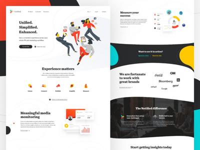 通知登陆页面设计(Notified Landing page Design)