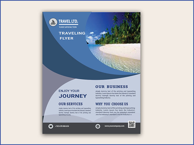 新时尚旅行传单模板(New  Stylish Travel Flyer Template)