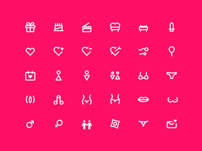 爱与性图标集(Love & Sex Icons Set)