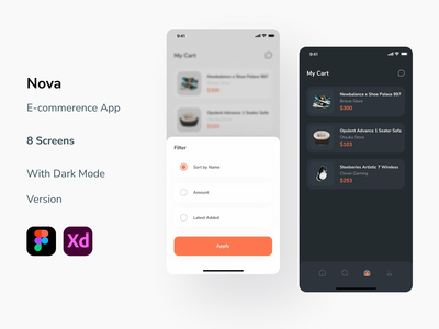 Nova - 电子商务移动应用程序 - 图表屏幕(Nova - E commerence Mobile App - Chart Screen)