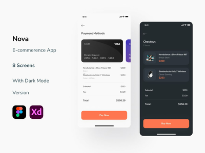Nova - 电子商务移动应用程序 - 结帐屏幕(Nova - E commerence Mobile App - Checkout Screen)