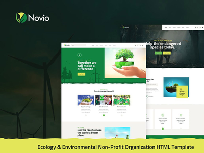 Novio - 生态与环境非盈利 HTML(Novio - Ecology & Environmental Non-Profit HTML)