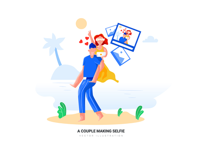 一对情侣自拍(A couple making selfie)