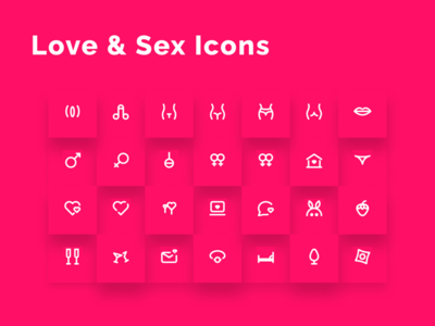 爱与性图标集(Love & Sex Icons Set)