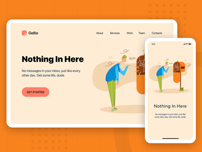 没有消息-空状态图(No Messages - Empty State Illustration)