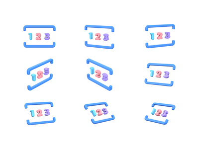数字 3D 图标(Numeric 3D icon)