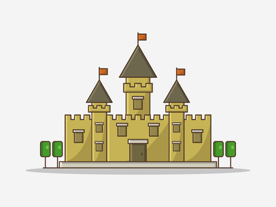 卡通插图城堡(Cartoon illustrated castle)
