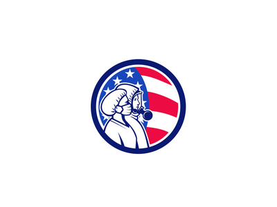 美国医护人员作为英雄圈复古(American Healthcare Workers As Heroes Circle Retro)