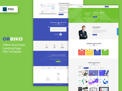 优惠和交易登陆页面 PSD 模板(Offers & Deals Landing Page PSD Template)