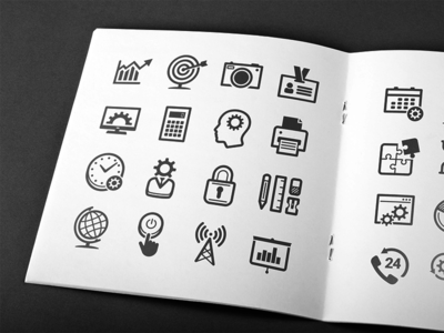 44 办公室和生产力图标(44 Office and Productivity Icons)