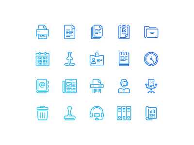 20 个办公室生活图标(20 Office life icons)