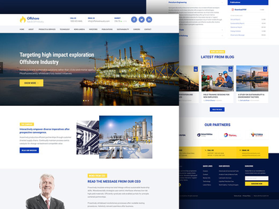 工业企业网站模板 - 离岸(Industrial Business Website Template — Offshore)