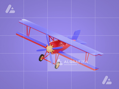 3d 插图旧平面对象(3d illustration old plane object)