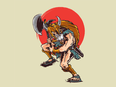 老战士矢量(Old warior vector)