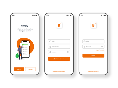 入职 - 登录页面(Onboarding - Sign in Pages)