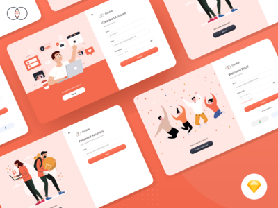 入职屏幕 - 登录、注册(Onboarding Screens - Login, Signup)