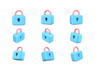 锁定 3D 图标(Lock 3D icon)