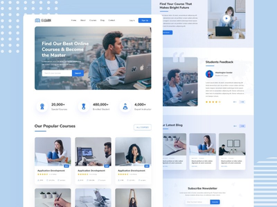 在线教育登陆页面(Online Education Landing Page)