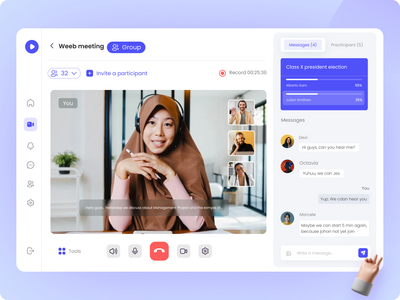 在线会议视频会议界面设计(Online-meeting Video Conference interface Design)