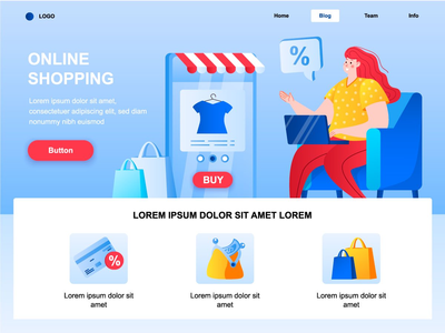 网上购物 - 登陆页面(Online shoping - landing page)