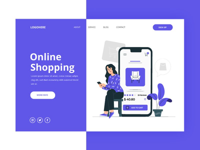 在线购物登陆页面(Online shopping Landing Page)