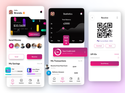 网上银行🏦 App UI设计📱(Online Banking🏦 App UI Design📱)