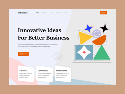 商业网站登陆页面(Business Website Landing Page)