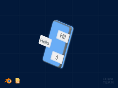 在线聊天 - 3D Metaverse 插图包(Online Chat - 3D Metaverse illustration pack)