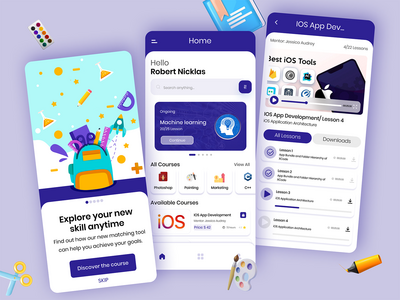 在线课程应用程序用户界面(Online Courses App UI)