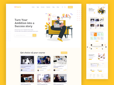 在线课程网页模板(Online courses Web Template)