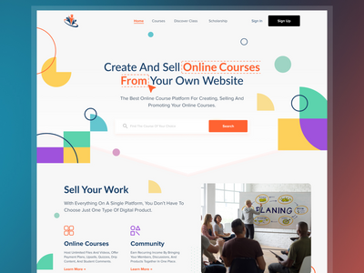 在线课程登陆页面设计(Online Courses Landing Page Design)