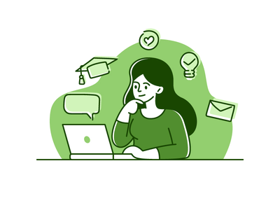 在线教育插图(Online education illustration)