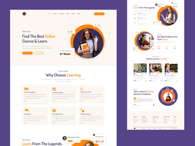在线教育登陆页面(online education landing page)
