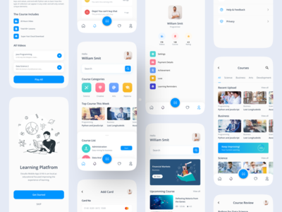 在线教育移动应用程序 UI 套件(Online Educational Mobile App UI kit)