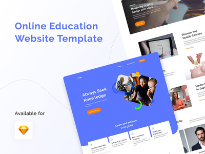 在线教育网站模板(Online Education Website Template)